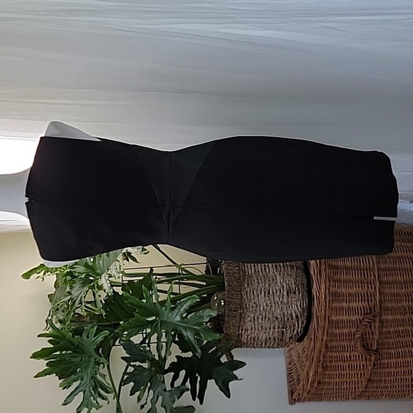 WHBM Black on Black Satin Block Sleeveless Sheath Dress Size 2 NWT - Picture 3 of 13